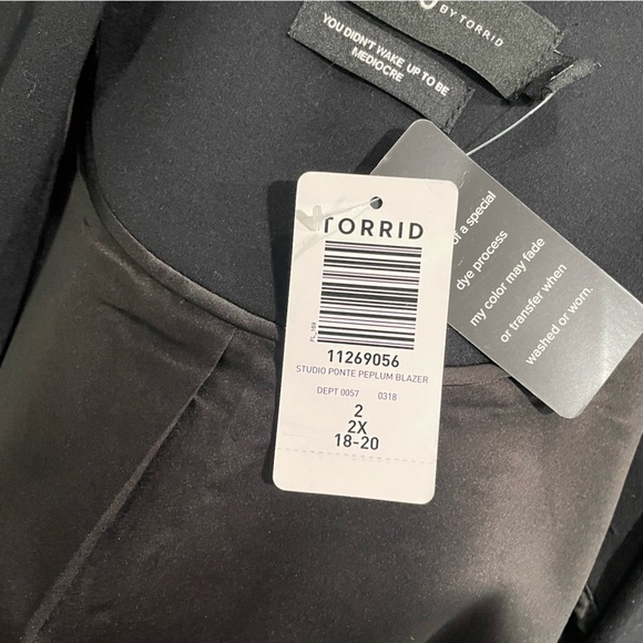 Torrid Studio Point Peplum Blazer - Picture 8 of 8